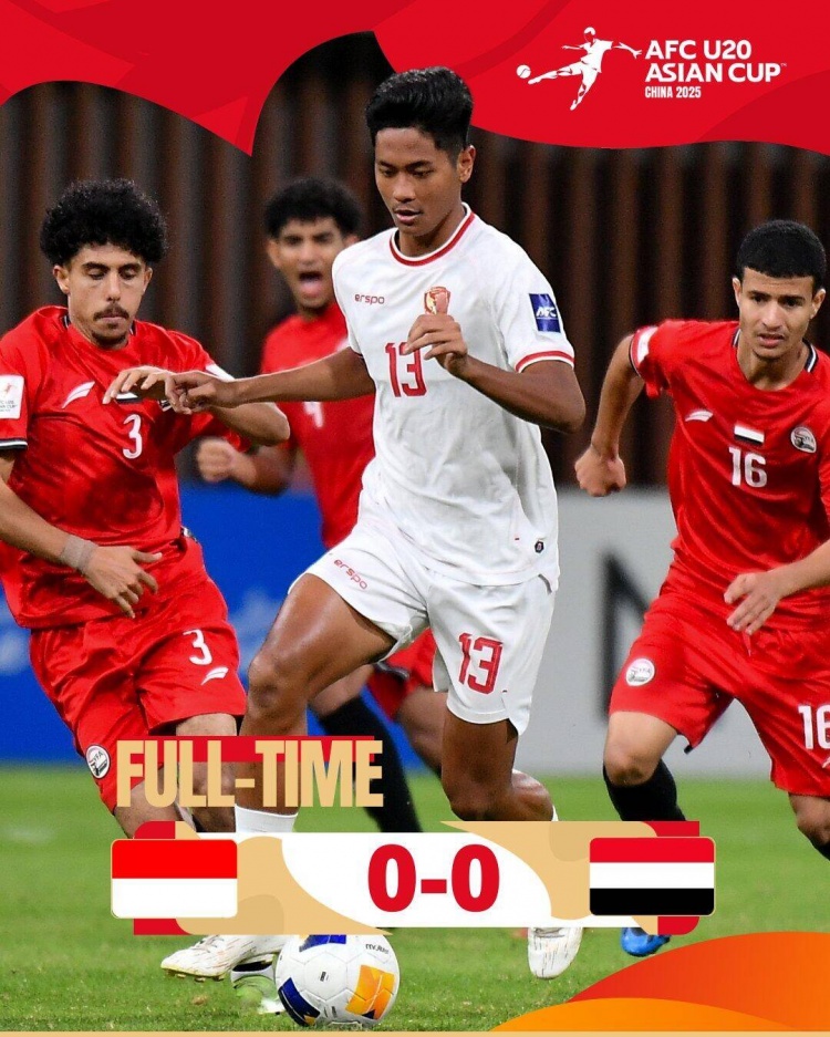 印尼与也门U20战平比分0-0